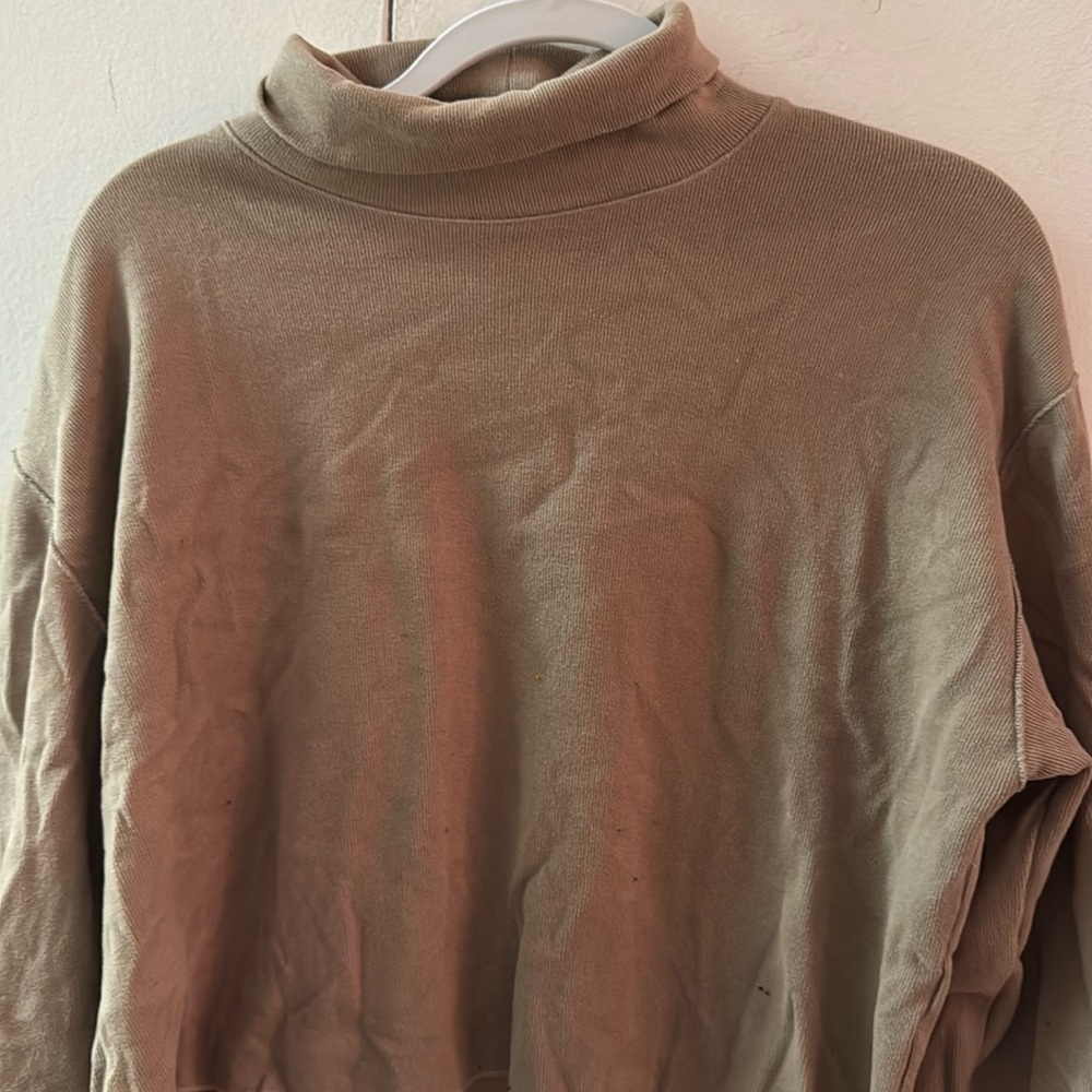 Zara Turtleneck Brown Long-sleeve Shirt